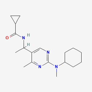 N-(1-{2-[cyclohexyl(methyl)amino]-4-methyl-5-pyrimidinyl}ethyl)cyclopropanecarboxamide