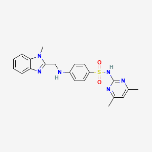 N-(4,6-dimethylpyrimidin-2-yl)-4-[(1-methylbenzimidazol-2-yl)methylamino]benzenesulfonamide