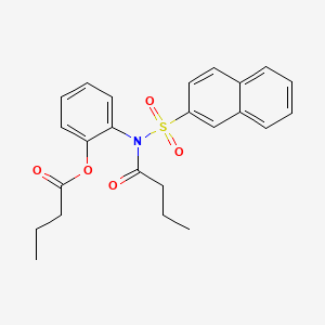 2-[butyryl(2-naphthylsulfonyl)amino]phenyl butyrate