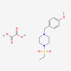 molecular formula C16H24N2O7S B6029634 1-(ethylsulfonyl)-4-(4-methoxybenzyl)piperazine oxalate 