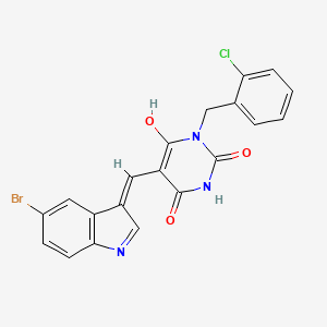 5-[(5-bromo-1H-indol-3-yl)methylene]-1-(2-chlorobenzyl)-2,4,6(1H,3H,5H)-pyrimidinetrione