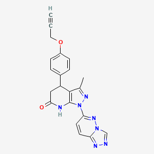 3-methyl-4-[4-(2-propyn-1-yloxy)phenyl]-1-[1,2,4]triazolo[4,3-b]pyridazin-6-yl-1,4,5,7-tetrahydro-6H-pyrazolo[3,4-b]pyridin-6-one