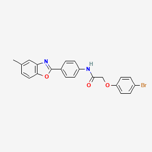 molecular formula C22H17BrN2O3 B6029654 2-(4-bromophenoxy)-N-[4-(5-methyl-1,3-benzoxazol-2-yl)phenyl]acetamide 