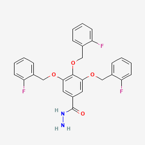 molecular formula C28H23F3N2O4 B6029661 3,4,5-tris[(2-fluorobenzyl)oxy]benzohydrazide 