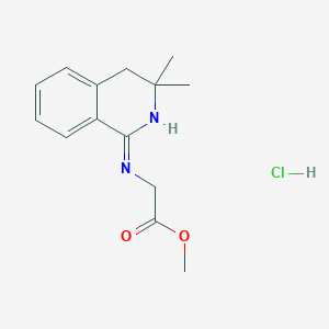 Methyl 2-[(3,3-dimethyl-2,4-dihydroisoquinolin-1-ylidene)amino]acetate;hydrochloride