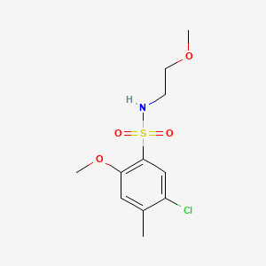 5-chloro-2-methoxy-N-(2-methoxyethyl)-4-methylbenzenesulfonamide