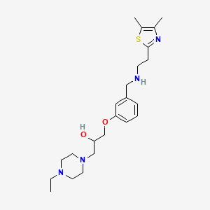 molecular formula C23H36N4O2S B6029672 1-[3-({[2-(4,5-dimethyl-1,3-thiazol-2-yl)ethyl]amino}methyl)phenoxy]-3-(4-ethyl-1-piperazinyl)-2-propanol 