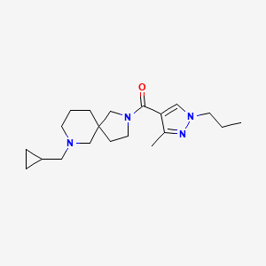 7-(cyclopropylmethyl)-2-[(3-methyl-1-propyl-1H-pyrazol-4-yl)carbonyl]-2,7-diazaspiro[4.5]decane