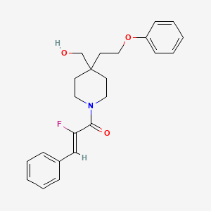 [1-[(2Z)-2-fluoro-3-phenyl-2-propenoyl]-4-(2-phenoxyethyl)-4-piperidinyl]methanol