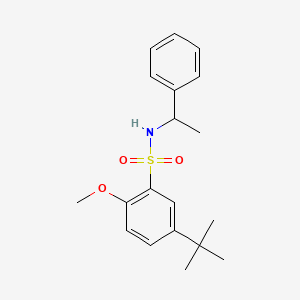 5-tert-butyl-2-methoxy-N-(1-phenylethyl)benzenesulfonamide