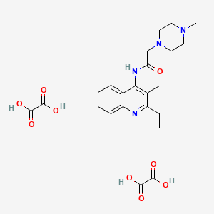 N-(2-ethyl-3-methyl-4-quinolinyl)-2-(4-methyl-1-piperazinyl)acetamide diethanedioate