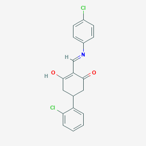 5-(2-chlorophenyl)-2-{[(4-chlorophenyl)amino]methylene}-1,3-cyclohexanedione