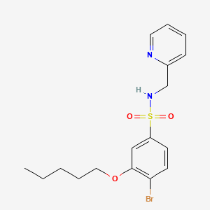 4-bromo-3-(pentyloxy)-N-(2-pyridinylmethyl)benzenesulfonamide