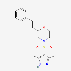 4-[(3,5-dimethyl-1H-pyrazol-4-yl)sulfonyl]-2-(2-phenylethyl)morpholine