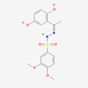 N'-[1-(2,5-dihydroxyphenyl)ethylidene]-3,4-dimethoxybenzenesulfonohydrazide