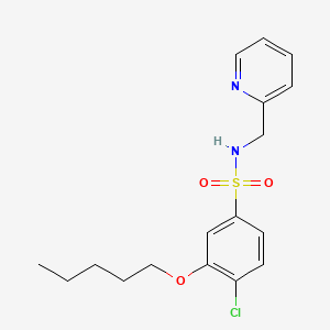 4-chloro-3-(pentyloxy)-N-(2-pyridinylmethyl)benzenesulfonamide
