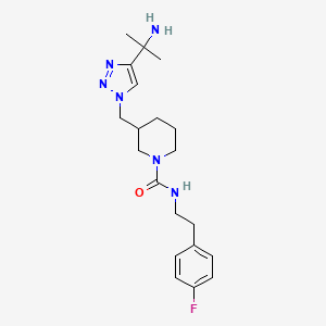 3-{[4-(1-amino-1-methylethyl)-1H-1,2,3-triazol-1-yl]methyl}-N-[2-(4-fluorophenyl)ethyl]-1-piperidinecarboxamide trifluoroacetate