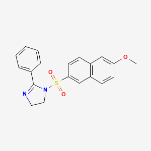 molecular formula C20H18N2O3S B602977 1-[(6-methoxy-2-naphthyl)sulfonyl]-2-phenyl-4,5-dihydro-1H-imidazole CAS No. 1206148-20-0