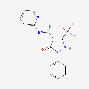 2-phenyl-4-[(2-pyridinylamino)methylene]-5-(trifluoromethyl)-2,4-dihydro-3H-pyrazol-3-one