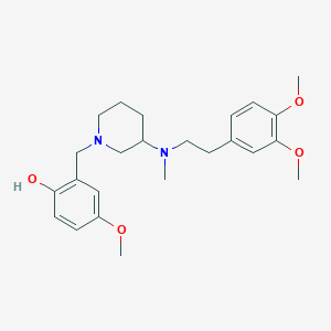 2-({3-[[2-(3,4-dimethoxyphenyl)ethyl](methyl)amino]-1-piperidinyl}methyl)-4-methoxyphenol