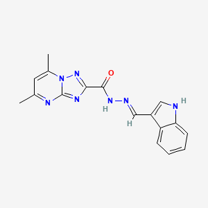 N'-(1H-indol-3-ylmethylene)-5,7-dimethyl[1,2,4]triazolo[1,5-a]pyrimidine-2-carbohydrazide