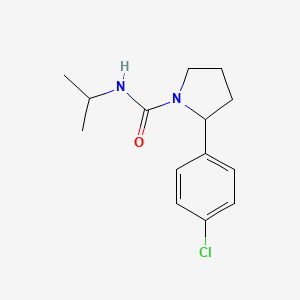 molecular formula C14H19ClN2O B6029808 2-(4-chlorophenyl)-N-isopropyl-1-pyrrolidinecarboxamide 