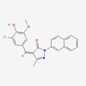 4-(3-chloro-4-hydroxy-5-methoxybenzylidene)-5-methyl-2-(2-naphthyl)-2,4-dihydro-3H-pyrazol-3-one