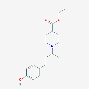 ethyl 1-[3-(4-hydroxyphenyl)-1-methylpropyl]-4-piperidinecarboxylate