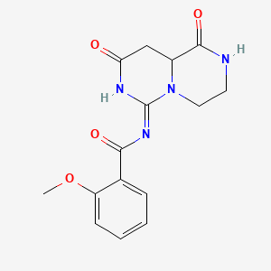 molecular formula C15H16N4O4 B6029865 N-(1,8-dioxo-1,3,4,8,9,9a-hexahydro-2H-pyrazino[1,2-c]pyrimidin-6-yl)-2-methoxybenzamide 