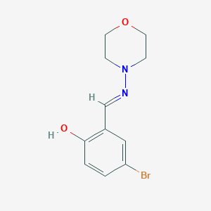 molecular formula C11H13BrN2O2 B6029885 4-bromo-2-[(morpholin-4-ylimino)methyl]phenol 