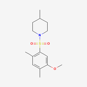 molecular formula C15H23NO3S B602989 1-[(5-Methoxy-2,4-dimethylphenyl)sulfonyl]-4-methylpiperidine CAS No. 1206087-97-9