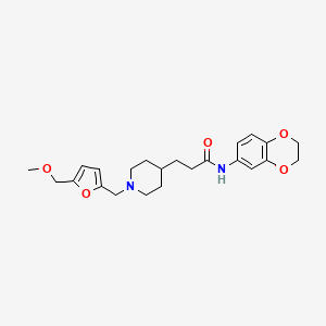 N-(2,3-dihydro-1,4-benzodioxin-6-yl)-3-(1-{[5-(methoxymethyl)-2-furyl]methyl}-4-piperidinyl)propanamide