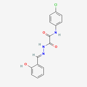 molecular formula C15H12ClN3O3 B6029898 N-(4-chlorophenyl)-2-[2-(2-hydroxybenzylidene)hydrazino]-2-oxoacetamide 