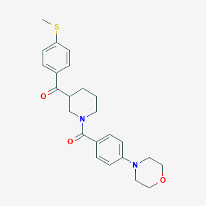 [4-(methylthio)phenyl]{1-[4-(4-morpholinyl)benzoyl]-3-piperidinyl}methanone