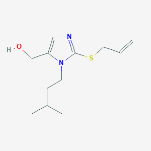 molecular formula C12H20N2OS B6029906 [2-(allylthio)-1-(3-methylbutyl)-1H-imidazol-5-yl]methanol 