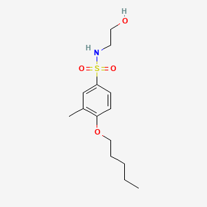 molecular formula C14H23NO4S B602991 N-(2-hydroxyethyl)-3-methyl-4-(pentyloxy)benzenesulfonamide CAS No. 1206136-22-2