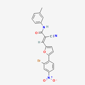 3-[5-(2-bromo-4-nitrophenyl)-2-furyl]-2-cyano-N-(3-methylphenyl)acrylamide