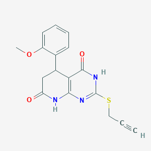 molecular formula C17H15N3O3S B6029918 5-(2-methoxyphenyl)-2-(2-propyn-1-ylthio)-5,8-dihydropyrido[2,3-d]pyrimidine-4,7(3H,6H)-dione 