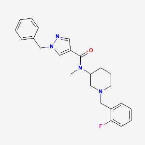 1-benzyl-N-[1-(2-fluorobenzyl)-3-piperidinyl]-N-methyl-1H-pyrazole-4-carboxamide