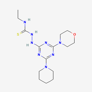 N-ethyl-2-[4-(4-morpholinyl)-6-(1-piperidinyl)-1,3,5-triazin-2-yl]hydrazinecarbothioamide