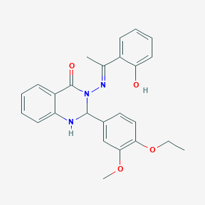 2-(4-ethoxy-3-methoxyphenyl)-3-{[1-(2-hydroxyphenyl)ethylidene]amino}-2,3-dihydro-4(1H)-quinazolinone