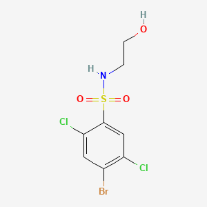 4-bromo-2,5-dichloro-N-(2-hydroxyethyl)benzenesulfonamide