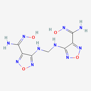 molecular formula C7H10N10O4 B6029959 4,4'-(methylenediimino)bis(N'-hydroxy-1,2,5-oxadiazole-3-carboximidamide) 