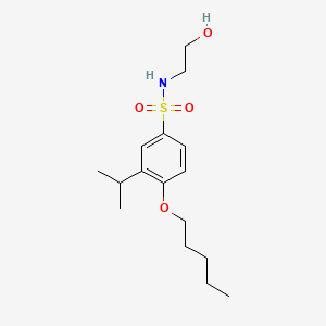 molecular formula C16H27NO4S B602996 (2-Hydroxyethyl){[3-(methylethyl)-4-pentyloxyphenyl]sulfonyl}amine CAS No. 1246821-61-3