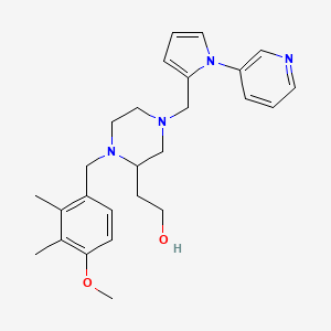 2-(1-(4-methoxy-2,3-dimethylbenzyl)-4-{[1-(3-pyridinyl)-1H-pyrrol-2-yl]methyl}-2-piperazinyl)ethanol