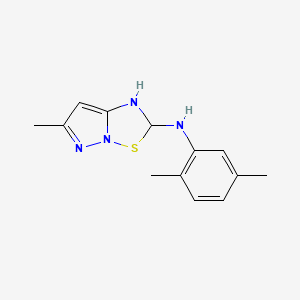 molecular formula C13H16N4S B6029969 N-(2,5-dimethylphenyl)-6-methyl-1,2-dihydropyrazolo[1,5-b][1,2,4]thiadiazol-2-amine 