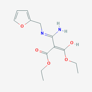 molecular formula C13H18N2O5 B6029976 diethyl {amino[(2-furylmethyl)amino]methylene}malonate 