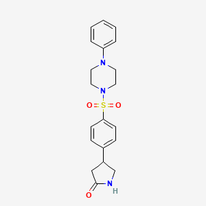 4-{4-[(4-phenyl-1-piperazinyl)sulfonyl]phenyl}-2-pyrrolidinone