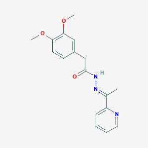 molecular formula C17H19N3O3 B6029988 2-(3,4-dimethoxyphenyl)-N'-[1-(2-pyridinyl)ethylidene]acetohydrazide 