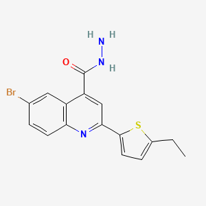 molecular formula C16H14BrN3OS B6030007 6-bromo-2-(5-ethyl-2-thienyl)-4-quinolinecarbohydrazide 